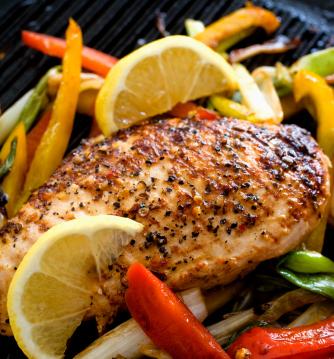Grilled Chicken Breast and Vegetables