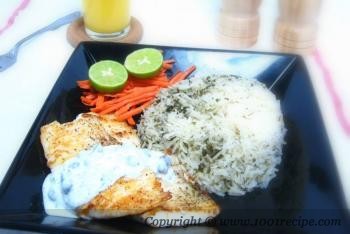 Pan Fried Fish with Dill Rice