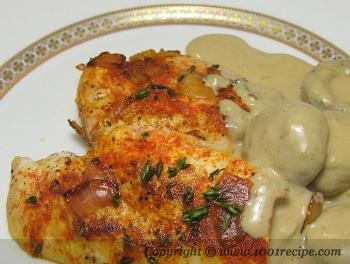 Roasted Paprika Chicken with Mushroom Sauce