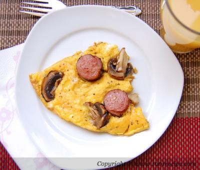 Sausage and Mushroom Omelet