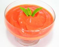 Strawberry with Mango Sorbet Recipe